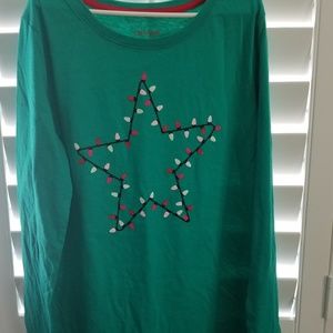 NWT Cat & Jack Girls XL Long Sleeve Holiday Tee
